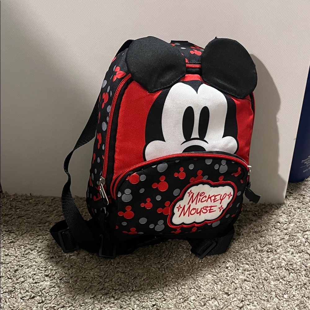Disney Mickey Mouse Red and Black Kids Backpack